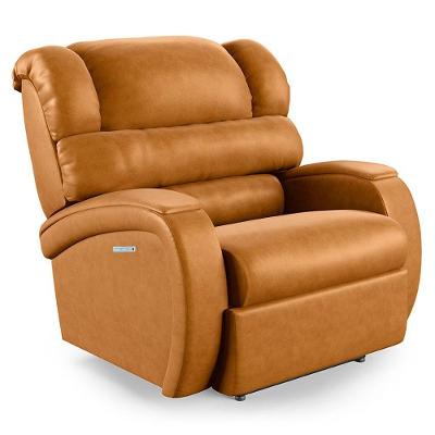 Poltrona Do Papai Reclinável Napoli Elétrica Botão Led Massagem Pu Whisky Fh1