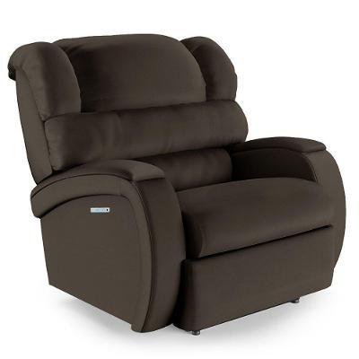 Poltrona Do Papai Reclinável Napoli Elétrica Botão Led Massagem Pu Marrom Fh1