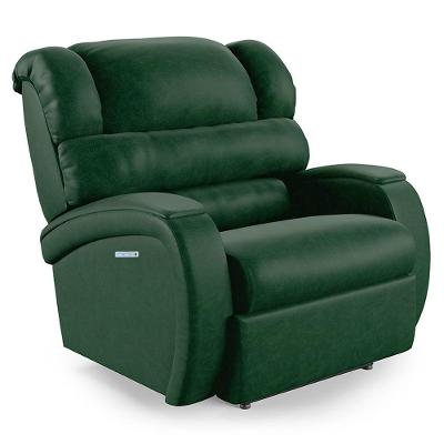 Poltrona Do Papai Reclinável Napoli Elétrica Botão Led Massagem Pu Fh1 Verde
