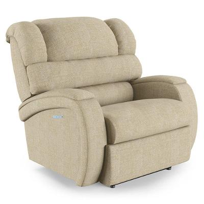 Poltrona Do Papai Reclinável Napoli Elétrica Botão Led Massagem Linho Fh1 Bege