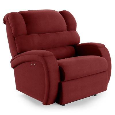 Poltrona Do Papai Reclinável Napoli Power Touch Massagem Veludo Vermelho Fh1