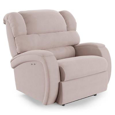 Poltrona Do Papai Reclinável Napoli Power Touch Massagem Veludo Rosê Fh1