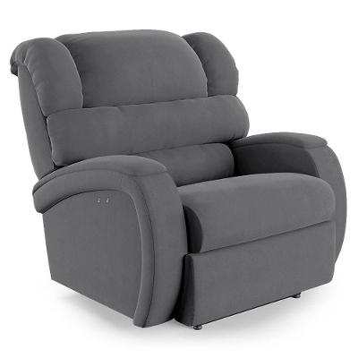 Poltrona Do Papai Reclinável Napoli Power Touch Massagem Veludo Cinza Fh1