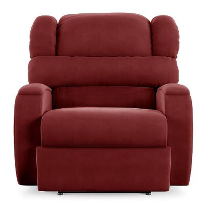 Poltrona Do Papai Reclinável Napoli Power Touch Massagem Veludo Fh1 Vermelho