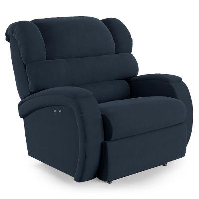 Poltrona Do Papai Reclinável Napoli Power Touch Massagem Veludo Fh1 Azul