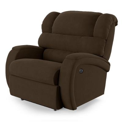 Poltrona Do Papai Reclinável Napoli Power Touch Usb Veludo Marrom Fh1