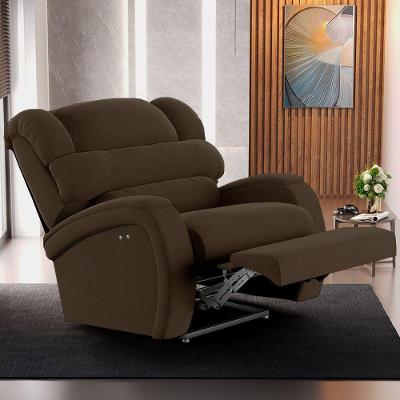 Poltrona Do Papai Reclinável Napoli Power Touch Massagem Veludo Fh1 Marrom