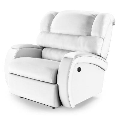 Poltrona Do Papai Reclinável Napoli Power Touch Usb Pu Branco Fh1