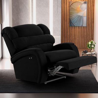 Poltrona Do Papai Reclinável Napoli Power Touch Massagem Veludo Fh1 Preto