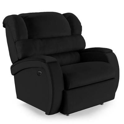 Poltrona Do Papai Reclinável Napoli Controle Power Elétrico Pu Preto Fh1