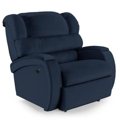 Poltrona Do Papai Reclinável Napoli Controle Power Elétrico Pu Fh1 Azul