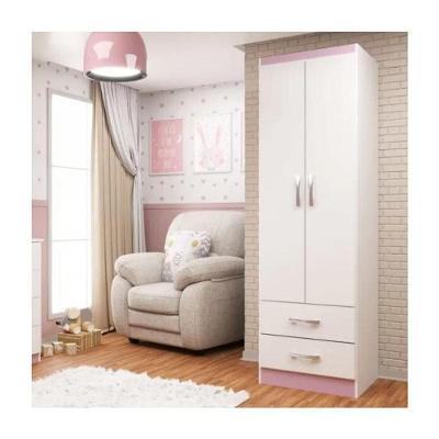 Guarda-roupa Infantil 2 Portas 2 Gavetas Atalaia - Branco - Rosa Branco - Rosa