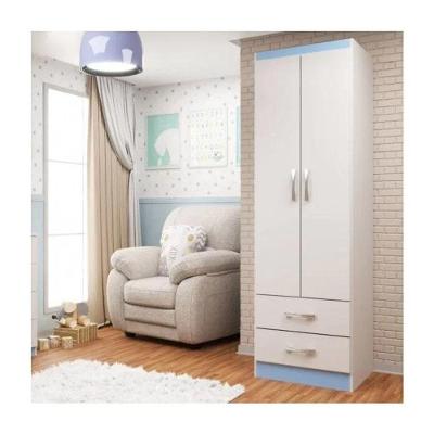 Guarda-roupa Infantil 2 Portas 2 Gavetas Atalaia - Branco - Azul Branco - Azul