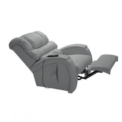 Poltrona Reclinável Cadeira Imperial Para Idoso Motorizada Corano Gravidade Zero Massageadora Império Cinza