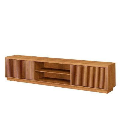Rack Logan 1.80 Cm Com 2 Portas Ripadas Mavaular Naturale