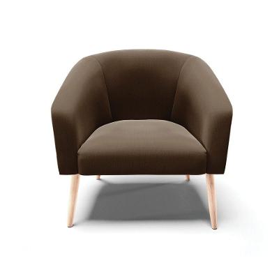 Cadeira Sala De Jantar Pé Palito Natural Stella Suede D03 - D\'rossi Cor Marrom