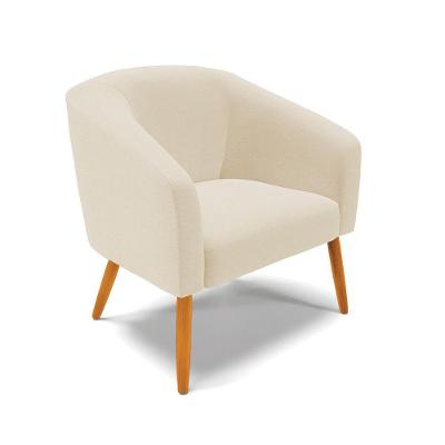 Cadeira Sala De Jantar Pé Palito Castanho Stella Linho D03 - D\'rossi Cor Bege