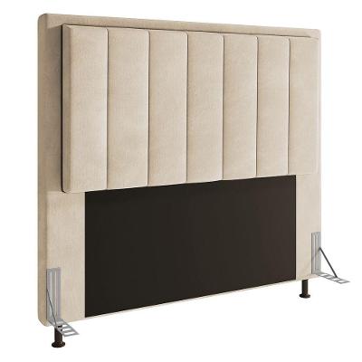 Cabeceira Opala Para Cama Box Casal 140 Cm Suede Bege - D'rossi