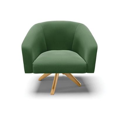 Cadeira Sala De Jantar Giratória Ma30 Stella Suede D03 - D\'rossi Cor Verde