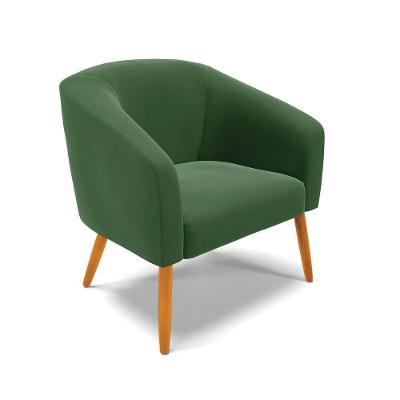 Cadeira Sala De Jantar Pé Palito Castanho Stella Suede Cor Verde
