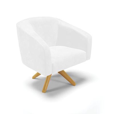 Cadeira Sala De Jantar Giratória Ma30 Stella Sintético Pu D03 - D'rossi Cor Branco