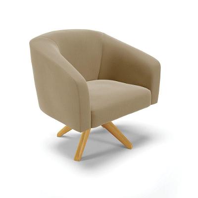 Cadeira Sala De Jantar Giratória Ma30 Stella Suede D03 - D'rossi Cor Marrom Rato