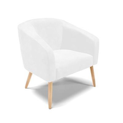 Cadeira Sala De Jantar Pé Palito Natural Stella Sintético Pu D03 - D'rossi Cor Branco