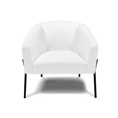 Cadeira Sala De Jantar Pé De Ferro Preto Stella Sintético D03 - D'rossi Cor Branco