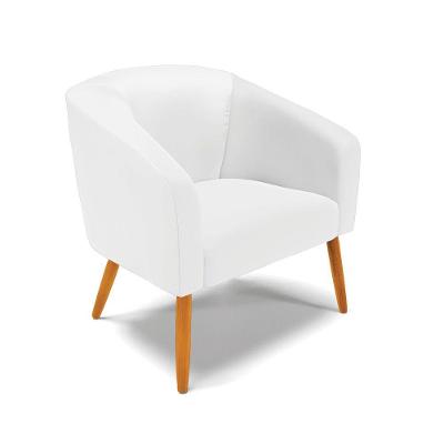 Cadeira Sala De Jantar Pé Palito Castanho Stella Sintético D03 - D'rossi Cor Branco
