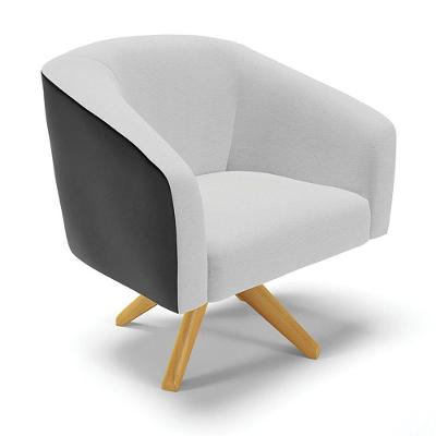 Cadeira Sala De Jantar Giratória Ma30 Stella Pto/linho D03 - D'rossi Cor Cinza