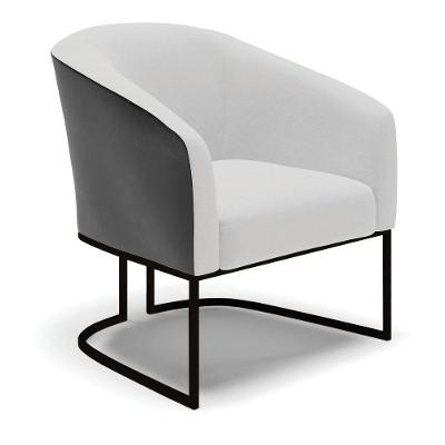 Cadeira Sala De Jantar Base Industrial Preto Stella Pto/linho D03 - D'rossi Cor Cinza
