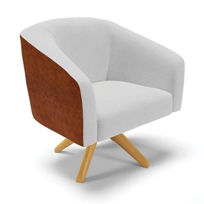 Cadeira Sala De Jantar Giratória Ma30 Stella Noz/linho D03 - D'rossi Cor Cinza