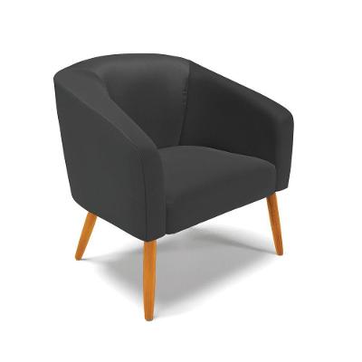 Cadeira Sala De Jantar Pé Palito Castanho Stella Sintético D03 - D'rossi Cor Preto