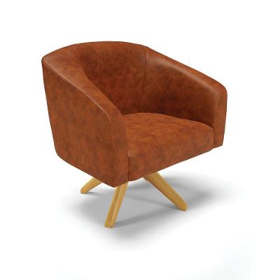 Cadeira Sala De Jantar Giratória Ma30 Stella Sintético Pu D03 - D'rossi Cor Nozes