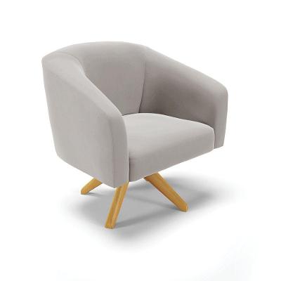 Cadeira Sala De Jantar Giratória Ma30 Stella Veludo D03 - D'rossi Cor Cinza