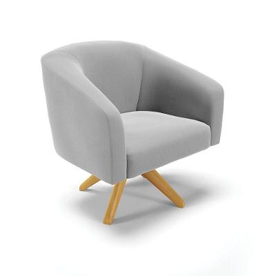 Cadeira Sala De Jantar Giratória Ma30 Stella Suede D03 - D'rossi Cor Cinza