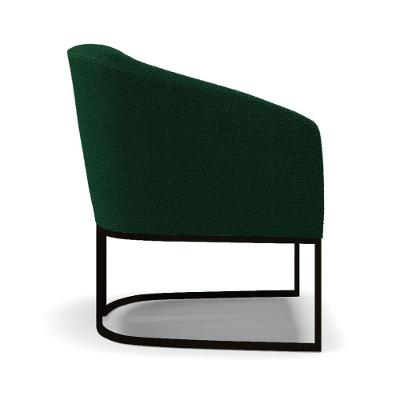 Cadeira Sala De Jantar Base Industrial Preto Stella Bouclê D03 - D'rossi Cor Verde