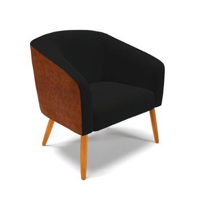 Cadeira Sala De Jantar Pé Palito Castanho Stella Noz/linho D03 - D'rossi Cor Preto