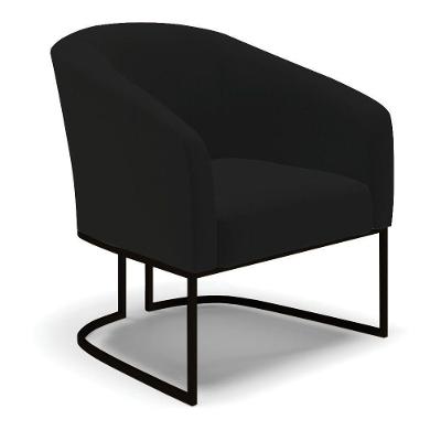 Cadeira Sala De Jantar Base Industrial Preto Stella Linho D03 - D'rossi Cor Preto
