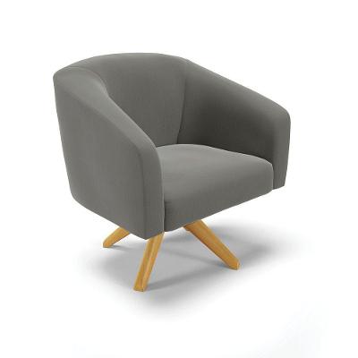 Cadeira Sala De Jantar Giratória Ma30 Stella Suede D03 - D'rossi Cor Grafite