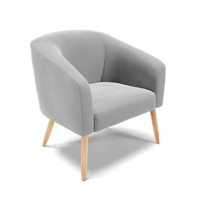 Cadeira Sala De Jantar Pé Palito Natural Stella Suede D03 - D'rossi Cor Cinza