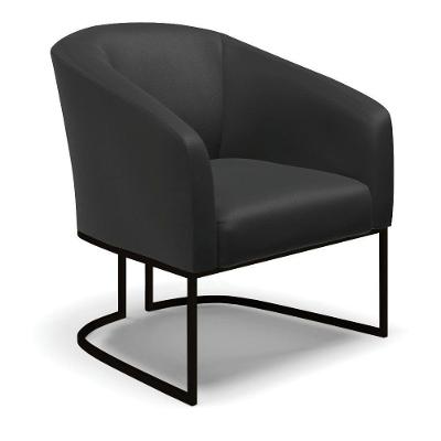 Cadeira Sala De Jantar Base Industrial Preto Stella Sintético D03 - D'rossi Cor Preto