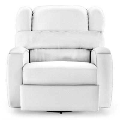 Poltrona Do Papai Reclinável Napoli Glider Giratória Pu Fh1 Branco