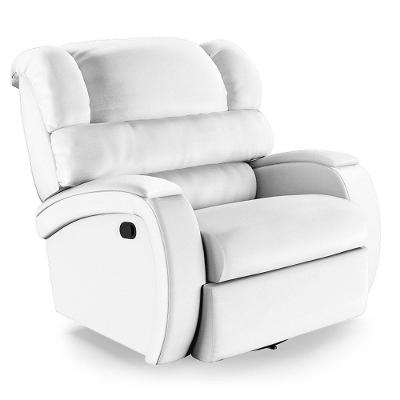 Poltrona Do Papai Reclinável Napoli Glider Giratória Massagem Pu Fh1 Branco