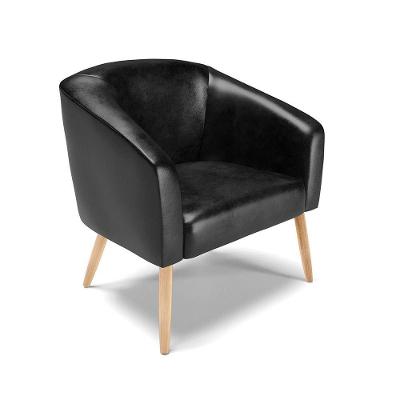 Cadeira Sala De Jantar Pé Palito Natural Stella Sintético Pu D03 - D'rossi Cor Preto