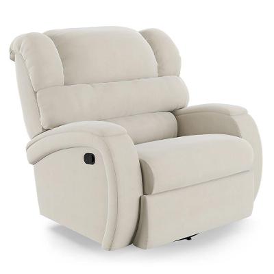 Poltrona Do Papai Reclinável Napoli Glider Giratória Veludo Fh1 Bege