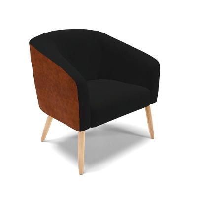 Cadeira Sala De Jantar Pé Palito Natural Stella Noz/linho D03 - D'rossi Cor Preto