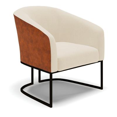 Cadeira Sala De Jantar Base Industrial Preto Stella Noz/linho D03 - D'rossi Cor Bege
