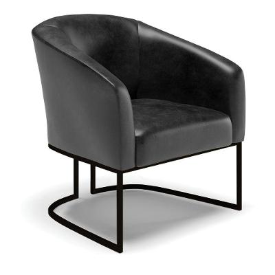 Cadeira Sala De Jantar Base Industrial Preto Stella Sintético Pu D03 - D'rossi Cor Preto