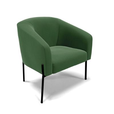 Cadeira Sala De Jantar Pé De Ferro Preto Stella Suede D03 - D'rossi Cor Verde